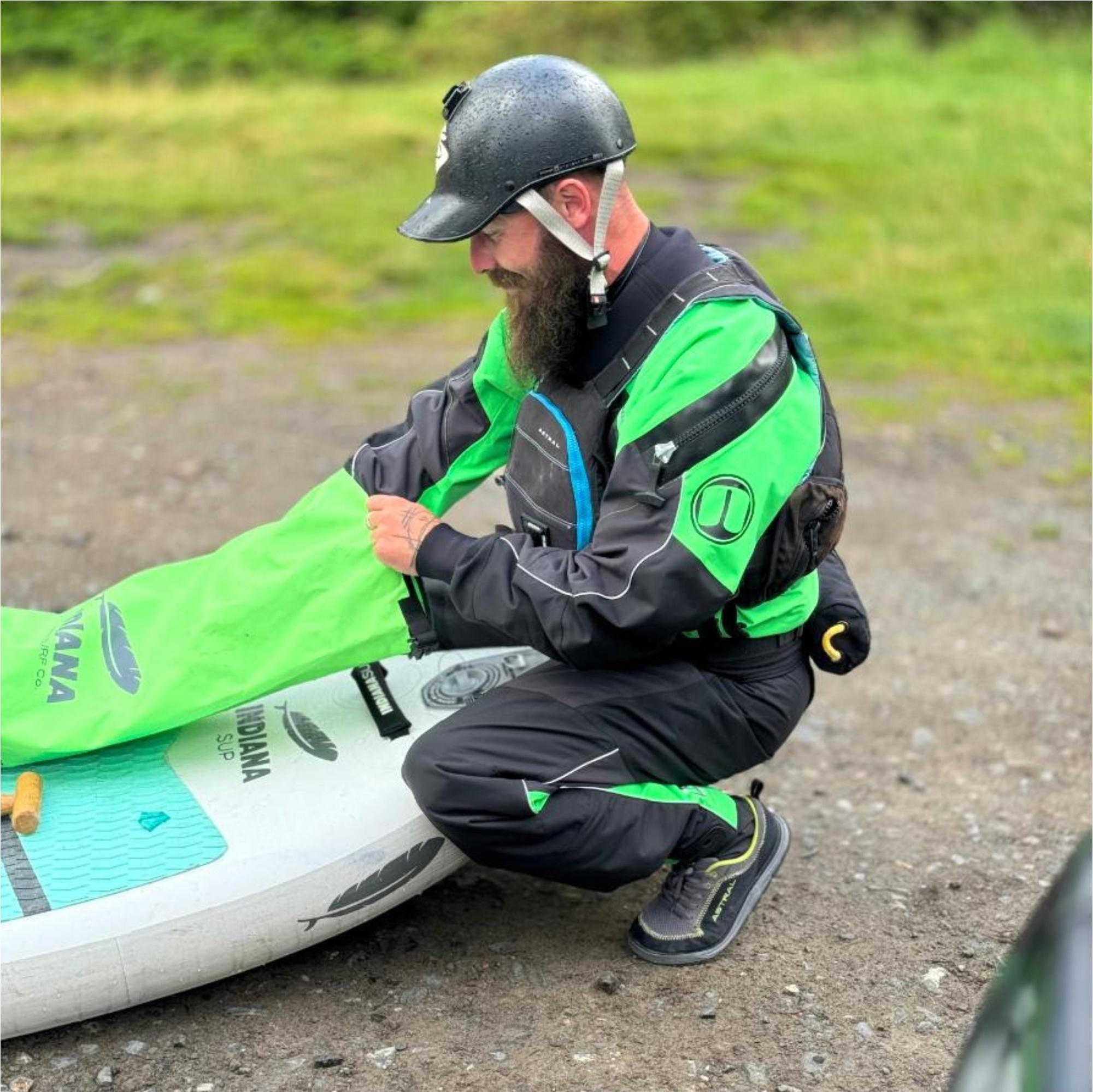 2026 Nookie Fusion Latex Drysuit DR50 - Black / Green